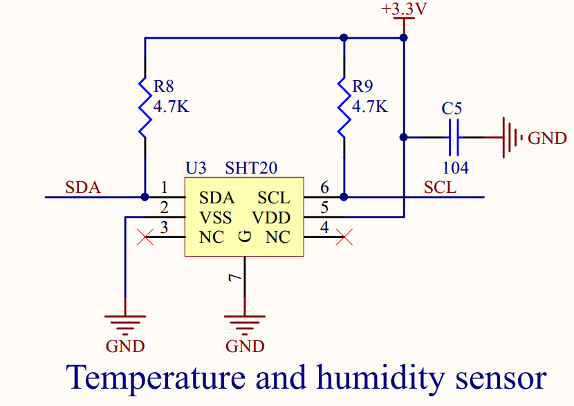 温湿度传感器基本电路图